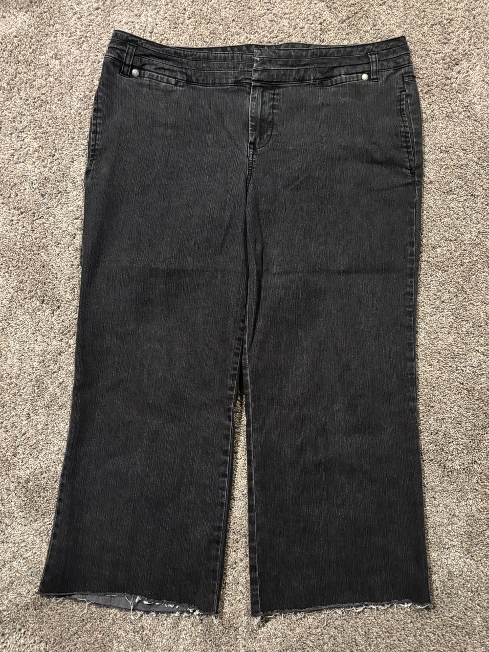 Gloria Vanderbilt Women's Bootcut Black Wash Jeans Mid Rise Stretch Denim 16/18